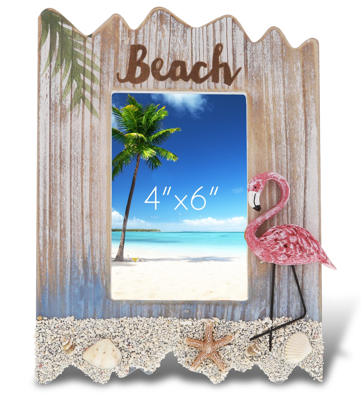NAUTICAL DECOR - FLAMINGO BEACH FRAME 4"X6"