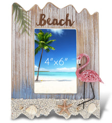 NAUTICAL DECOR - FLAMINGO BEACH FRAME 4"X6"