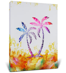 LED LIGHT UP WALL PICTURE ART - PALM TREE