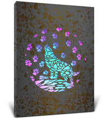 LED LIGHT UP WALL PICTURE ART - WOLF