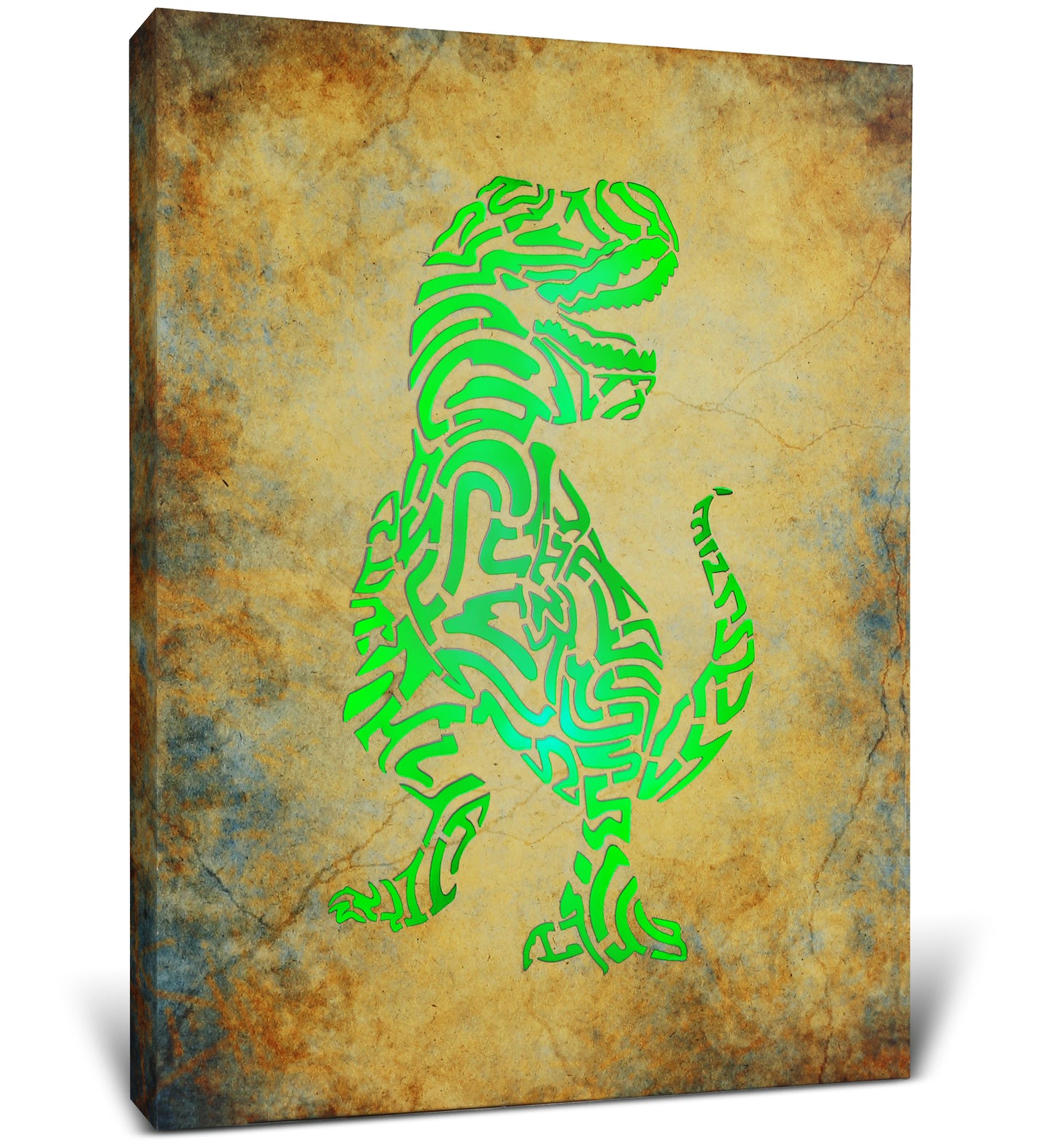 LED LIGHT UP WALL PICTURE ART - T-REX DINOSAUR