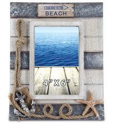 NAUTICAL - SILVER SEA PHOTO FRAME 4X6