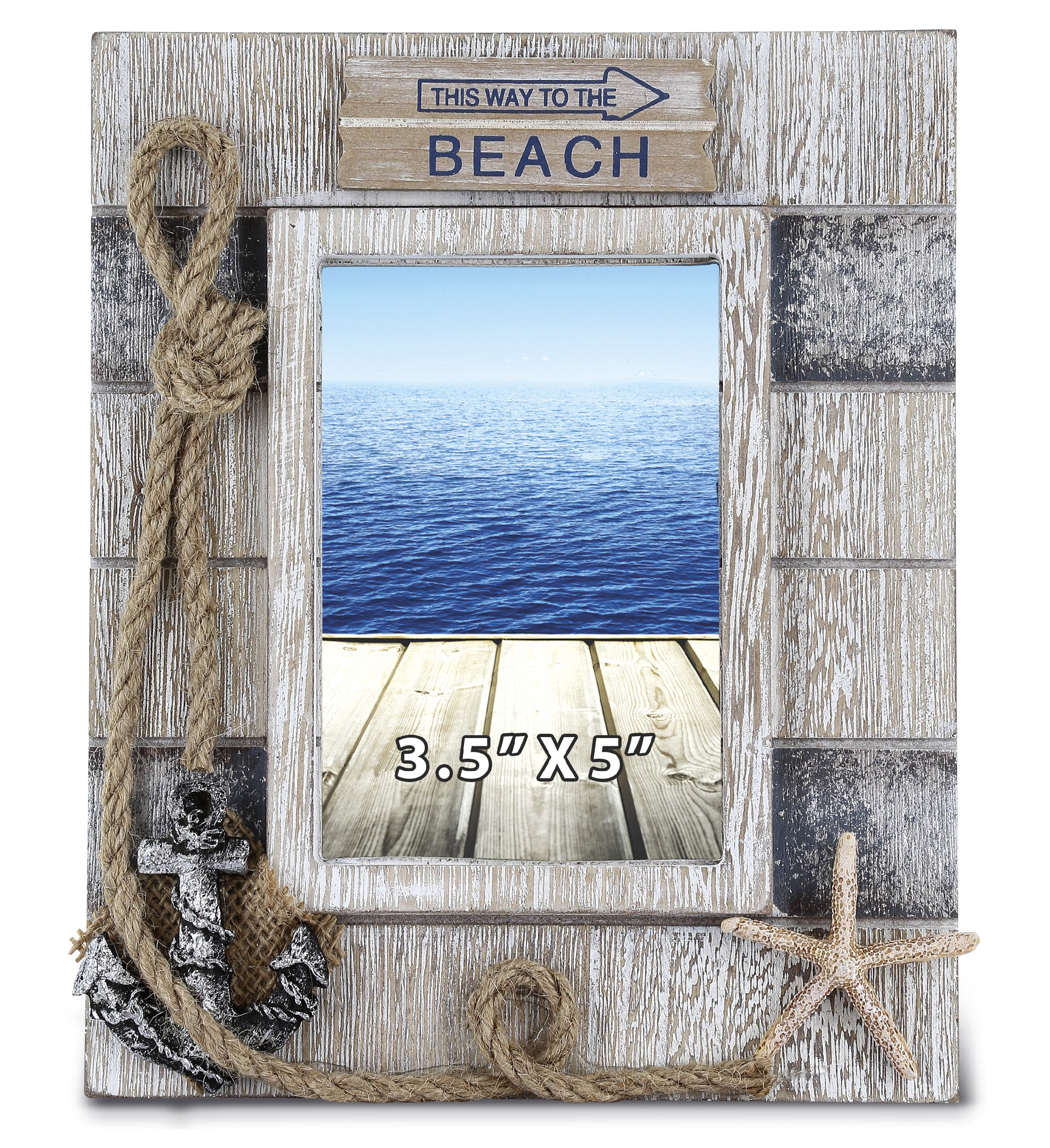 NAUTICAL - SILVER SEA PHOTO FRAME 3.5X5