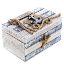 NAUTICAL - SILVER SEA JEWELRY BOX LARGE