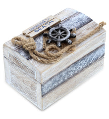 NAUTICAL - SILVER SEA JEWELRY BOX SMALL