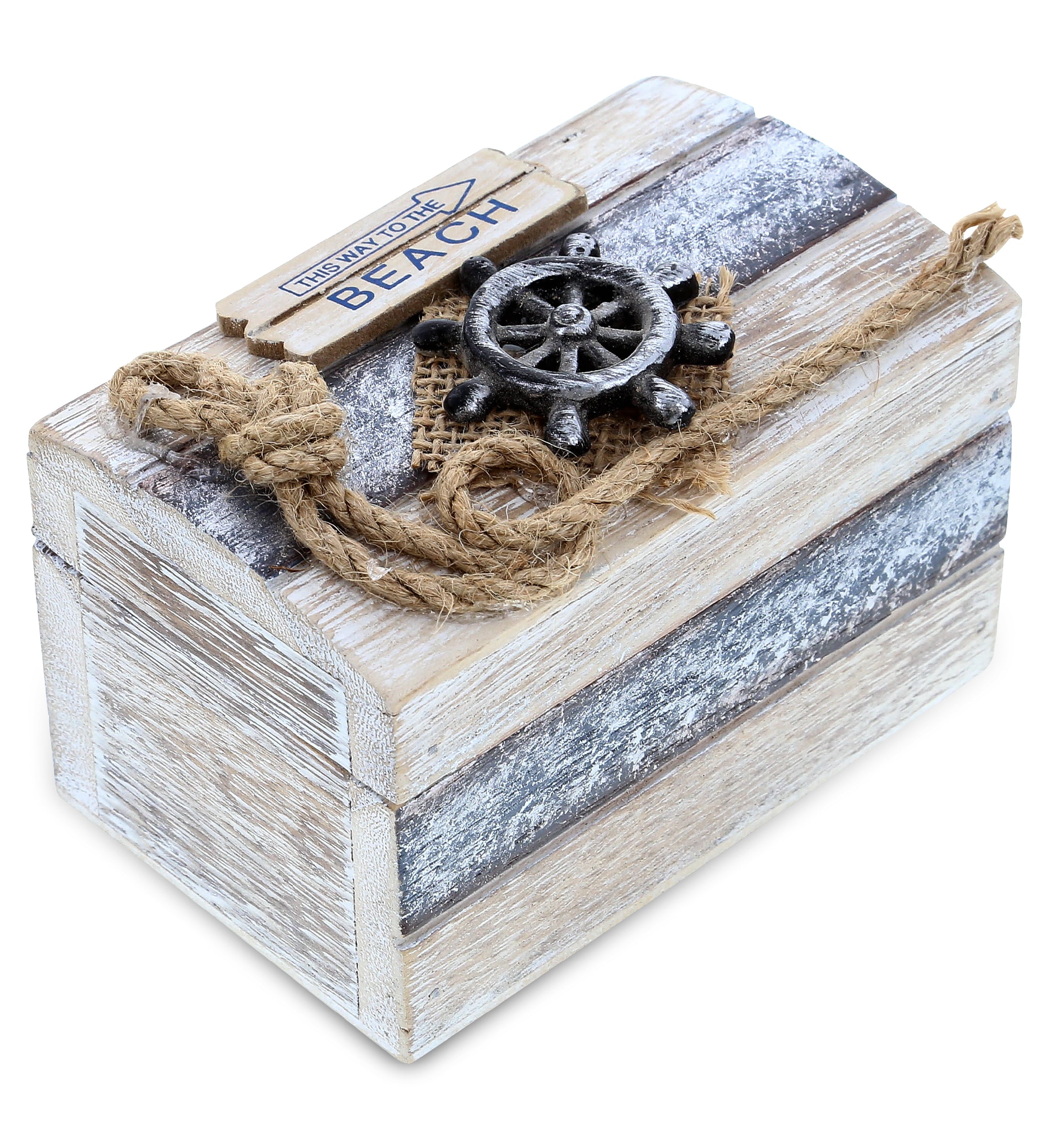 NAUTICAL - SILVER SEA JEWELRY BOX SMALL