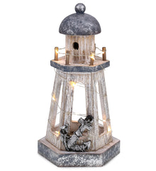 NAUTICAL - SILVER SEA LANTERN WITH LED LIGHT