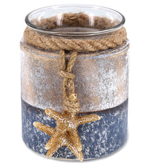 NAUTICAL - SILVER SEA STARFISH CANDLE HOLDER