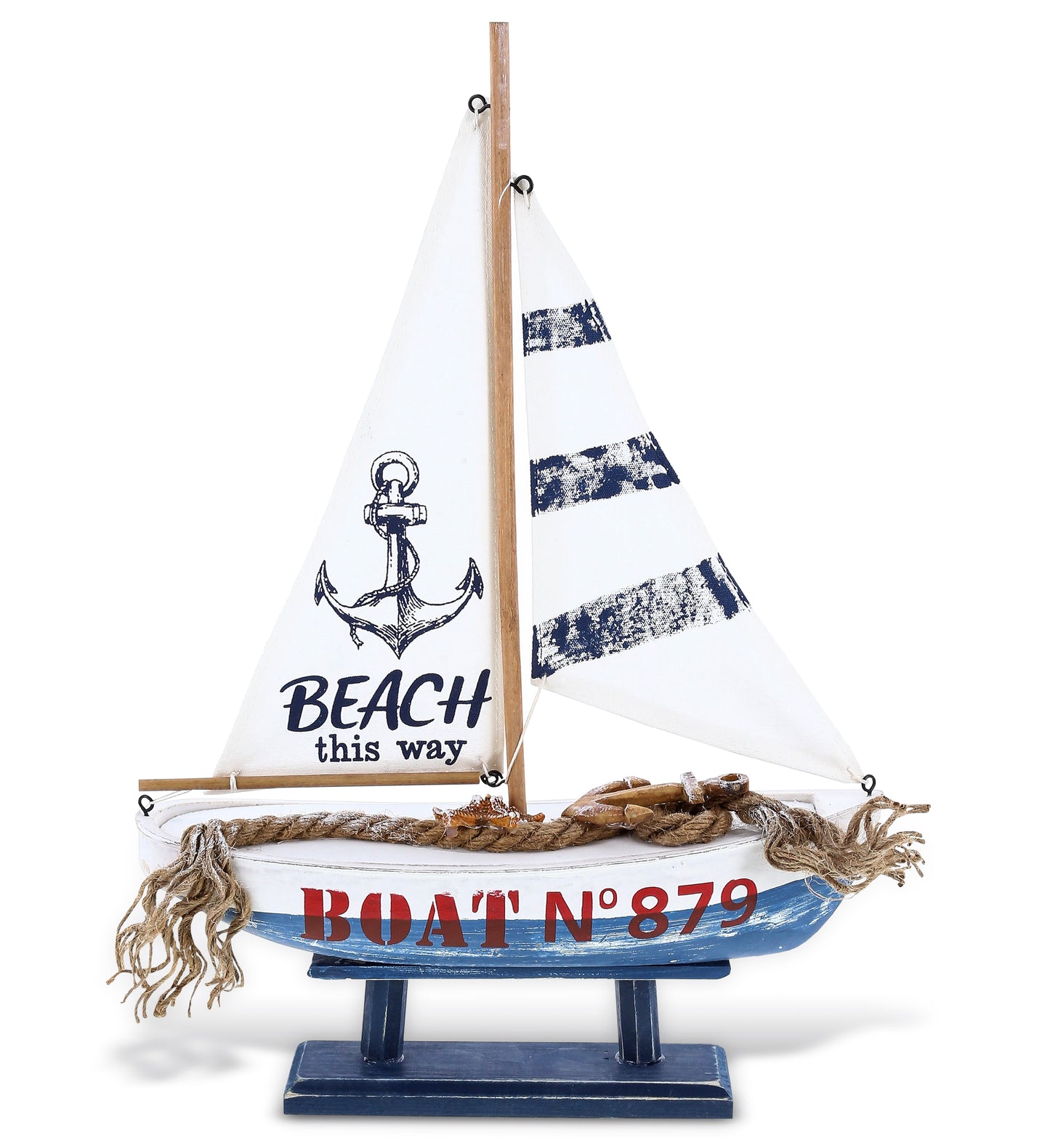 NAUTICAL - OCEAN BLUE SAILBOAT LARGE