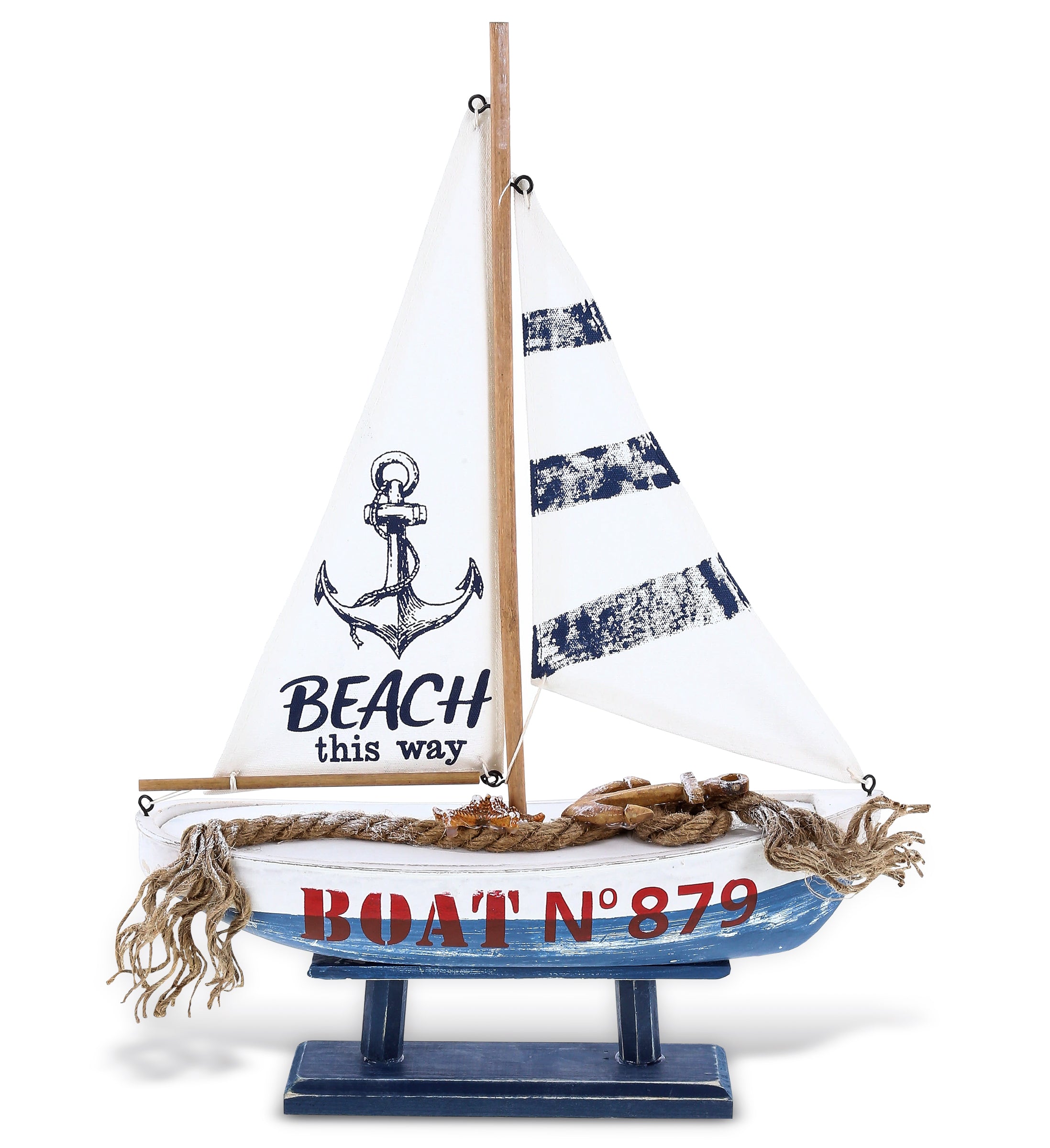 NAUTICAL - OCEAN BLUE SAILBOAT LARGE