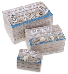 NAUTICAL - AQUA SKY BEACH JEWELRY BOX SET (3PCS)