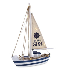 NAUTICAL - OCEAN BLUE SEA BOAT WITH LED LIGHT