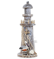 NAUTICAL - BROWN WOODEN LIGHTHOUSE - SMALL