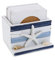 NAUTICAL - BLUE STRIPES COASTERS - SET OF 6