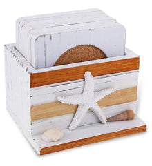 NAUTICAL - BROWN COASTERS - SET OF 6