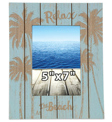 NAUTICAL - AQUA PALM PHOTO FRAME 5X7