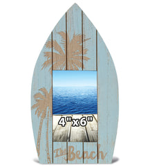 NAUTICAL - AQUA PALM BOAT PHOTO FRAME 4X6