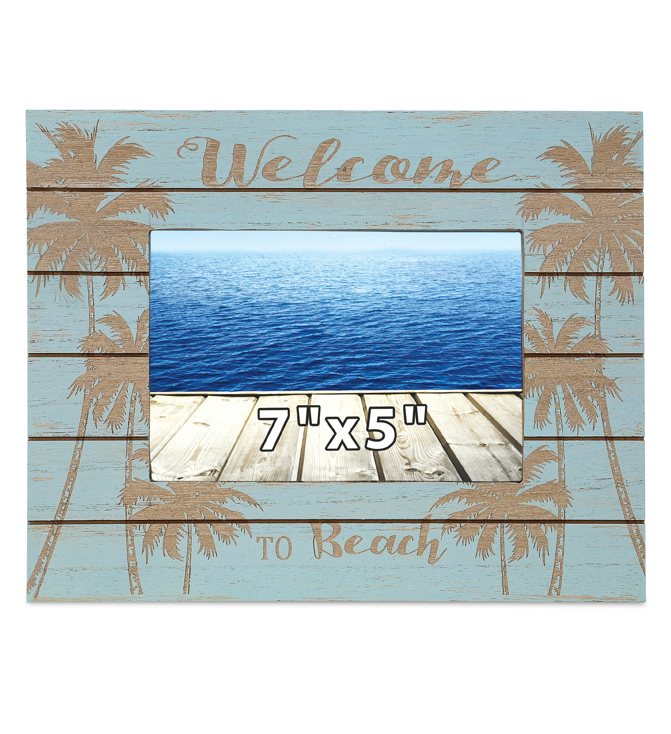 NAUTICAL - AQUA PALM PHOTO FRAME 7x5