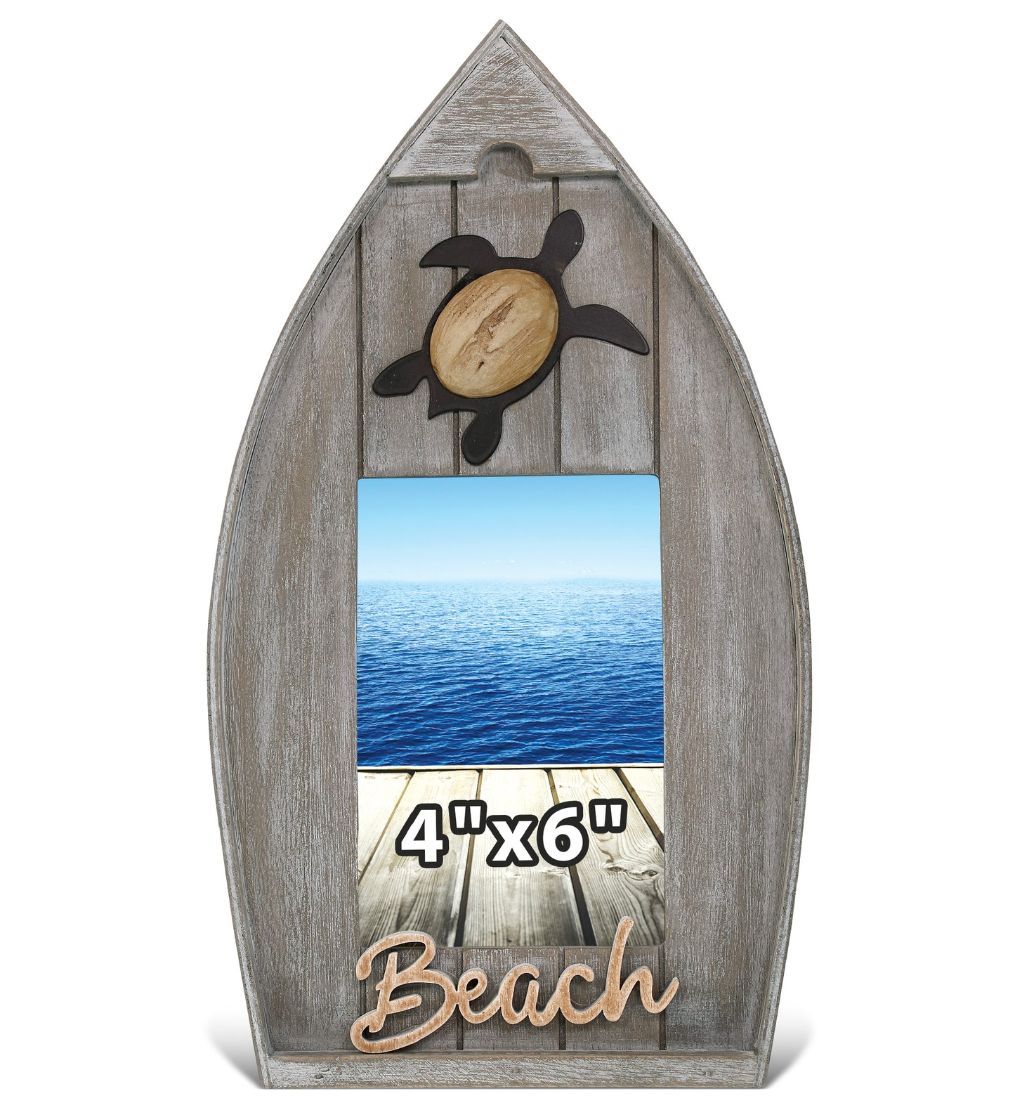 NAUTICAL - COASTAL SEA TURTLE BOAT PHOTO FRAME 4X6