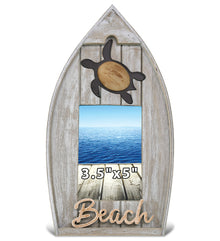 NAUTICAL - COASTAL SEA TURTLE BOAT PHOTO FRAME 3.5X5
