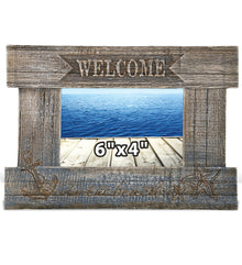 NAUTICAL - DRIFTWOOD ANCHOR PHOTO FRAME 6X4