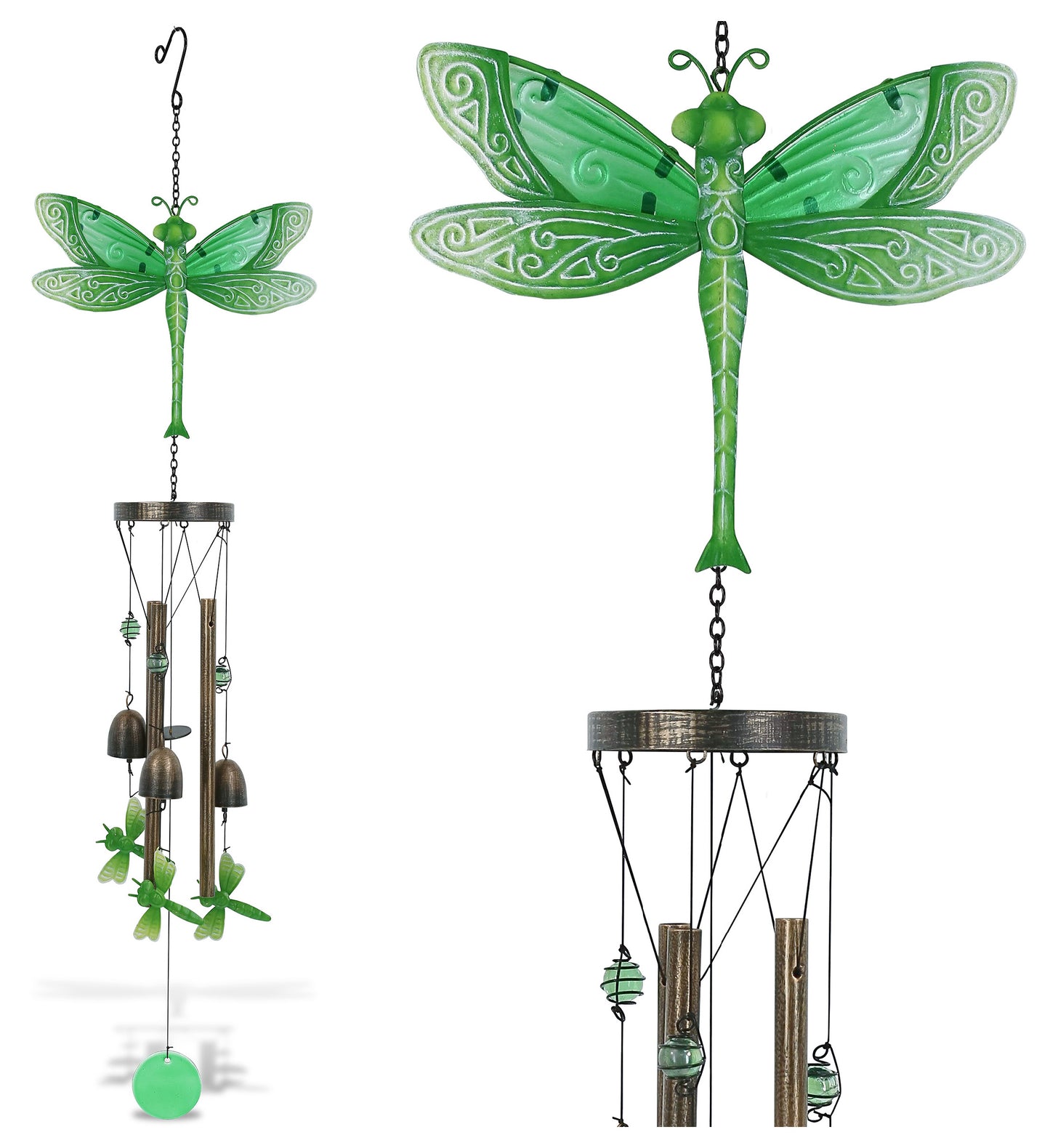 WIND CHIME - GREEN GARDEN DRAGONFLY