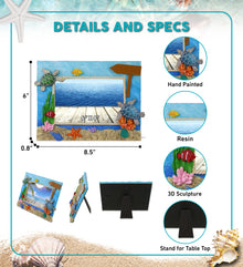 CoTa Global Handmade Colorful Sea Turtle 4x6 Nautical Photo Frame - 6 Inches
