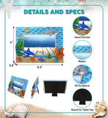 CoTa Global Handmade Colorful Shark 4x6 Nautical Photo Frame - 6 Inches