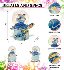 SNOWGLOBE - BLUE SEA TURTLE STACK 45MM