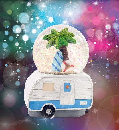 SNOWGLOBE - PALM TREE RV CAMPER 65MM