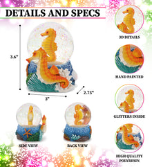 SNOWGLOBE - SEAHORSE 65MM