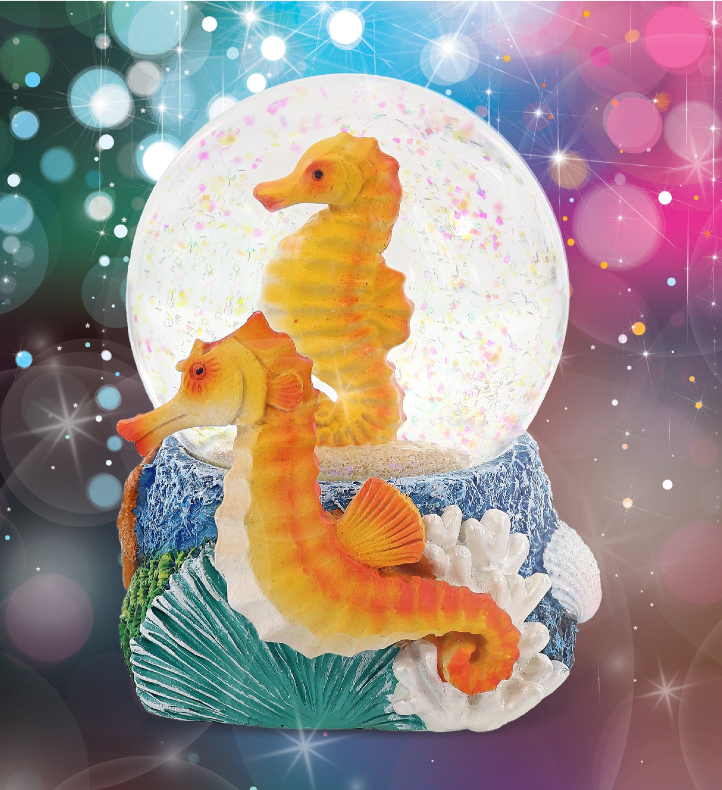 SNOWGLOBE - SEAHORSE 65MM
