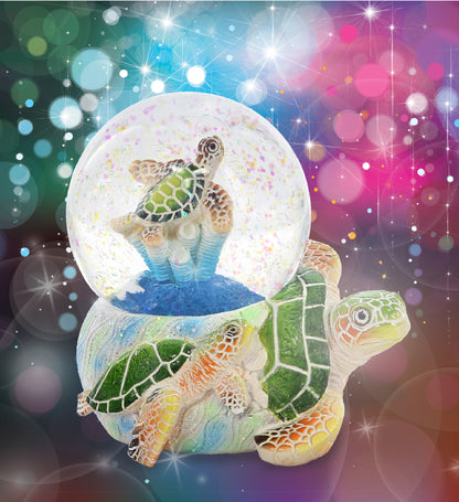 SNOWGLOBE - GREEN SEA TURTLE EGG 65MM