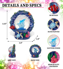 CORAL SNOWGLOBE - DOLPHIN 45MM
