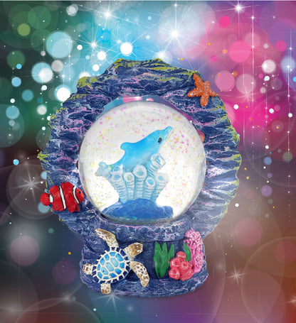 CORAL SNOWGLOBE - DOLPHIN 45MM