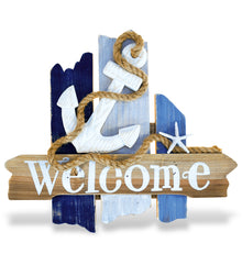 NAUTICAL DÉCOR - ATLANTIC ANCHOR WELCOME SIGN
