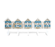 NAUTICAL DECOR - AQUA SKY RELAX BEACH HOUSE 5 HOOKS