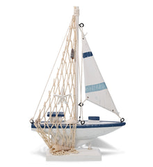 NAUTICAL DECOR - BLUE STRIPES BOAT