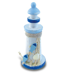 NAUTICAL DECOR - LIGHT BLUE STRIPES LIGHTHOUSE SMALL