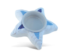 NAUTICAL DECOR - LIGHT BLUE STRIPES STAR FISH CANDLE HOLDER