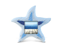 NAUTICAL DECOR - LIGHT BLUE STRIPES STARFISH FRAME 2'X2'
