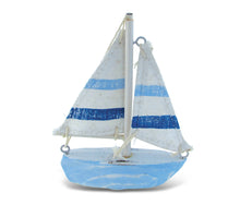 NAUTICAL DECOR - LIGHT BLUE STRIPES BOAT X-SMALL