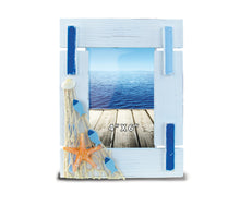 NAUTICAL DECOR - LIGHT BLUE STRIPES FRAME 4'X6'