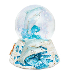 STONE SNOW GLOBE - DOLPHIN