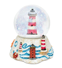 STONE SNOW GLOBE - LIGHTHOUSE