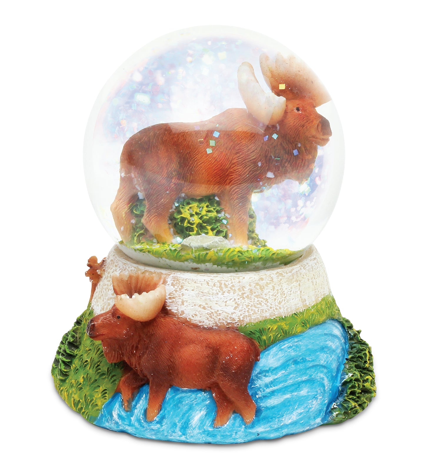 STONE SNOW GLOBE - MOOSE