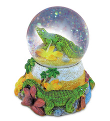 STONE SNOW GLOBE - ALLIGATOR