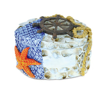 Shells With Orange Sea Star - Nautical Jewelry Box
