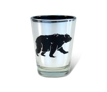 SILVER SHOT GLASS - BLACK BEAR