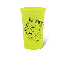 YELLOW NEON TALL SHOT GLASS - WOLF